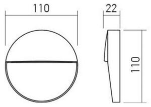Redo 90473 - Applique a LED da esterno LANDER LED/3W/230V IP54 antracite