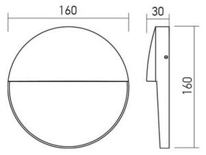 Redo 90477 - Applique a LED da esterno LANDER LED/6W/230V IP54 antracite