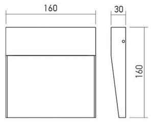 Redo 90479 - Applique a LED da esterno LANDER LED/6W/230V IP54 antracite