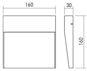 Redo 90478 - Applique a LED da esterno LANDER LED/6W/230V IP54 bianco