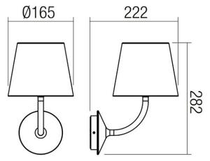 Redo 9125 - Lampada LED da muro da esterno GIORGIO LED/7W/230V IP65 nero