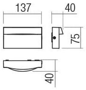 Redo 90426 - Applique a LED da esterno POLIFEMO LED/8W/230V IP65 antracite