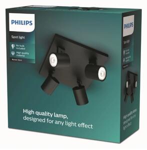 Philips - Faretto RUNNER 4xGU10/20W/230V nero