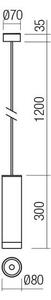 Redo 90571 - Lampada LED a sospensione da esterno KLOU LED/9W/230V IP54 antracite