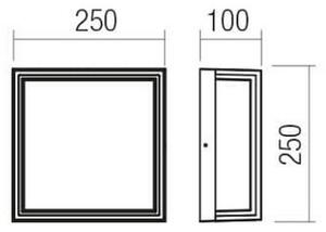 Redo 90566 - Applique a LED da esterno QUADRIS LED/20W/230V IP54 marrone