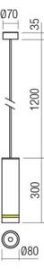 Redo 90514 - Lampada LED a sospensione da esterno KLOU LED/9W/230V IP54 antracite