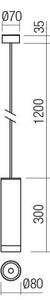 Redo 90570 - Lampada LED a sospensione da esterno KLOU LED/9W/230V IP54 bianco
