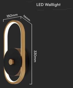 Applique a LED da esterno LED/15W/230V IP54 3000K ottone