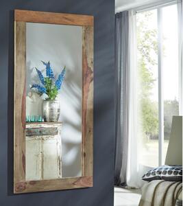 Specchio in legno di Sheesham / palissandro 145x3x70 grigio scuro oliato NATURE GREY #706