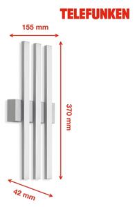 Telefunken 313104TF - Applique a LED da esterno 3xLED/4W/230V IP44