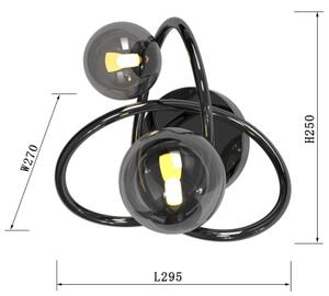 Wofi 4014-205 - Applique a LED NANCY 2xG9/3,5W/230V nero/cromo