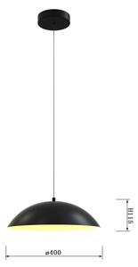 Wofi 6001-104 - Lampadario a sospensione con filo LED dimmerabile ROSCOFF LED/19W/230V nero/oro