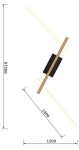 Wofi 7021-306- Applique a LED dimmerabile RIMINI LED/40W/230V marrone/nero
