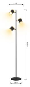 Wofi 3003-304S - Lampada da terra dimmerabile a LED TOULOUSE 3xLED/7W/230V nero/oro