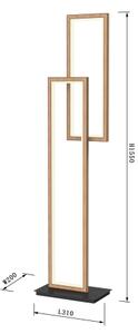 Wofi 3023-206 - Lampada da terra dimmerabile a LED PESCARA LED/21W/230V