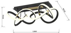 Wofi 9134-204 - Lampadario LED dimmerabile INDIGO LED/64W/230V nero/oro