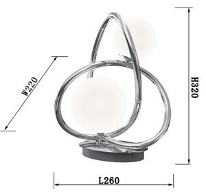 Wofi 8014-207 - Lampada da tavolo LED NANCY 2xG9/3,5W/230V cromo lucido