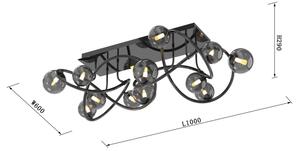 Wofi 9014-1205 - Lampadario a plafone LED NANCY 12xG9/3,5W/230V nero/cromo