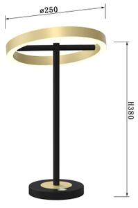 Wofi 8016-104 - Lampada LED Touch dimmerabile BREST LED/10,5W/230V nero/oro