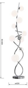 Wofi 3014-907 - Lampada LED da terra NANCY 9xG9/3,5W/230V cromo lucido