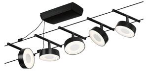 Paulmann 94479 - Kit 5xLED/5W Sistema completo a cavo CIRCLE 230V nero