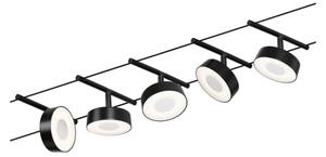 Paulmann 94479 - Kit 5xLED/5W Sistema completo a cavo CIRCLE 230V nero