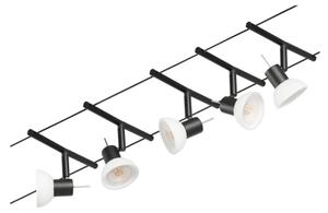 Paulmann 94450 - Set 5x GU5,3/10W Sistema completo a cavo SHEELA 230V nero