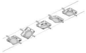 Paulmann 94420 - Kit completo sistema a cavo MAC 230V, 5x LED da 4,5W, cromo opaco