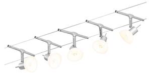 Paulmann 94136 - Set 5xGU5,3/10W Sistema completo a cavo SHEELA 230V cromato