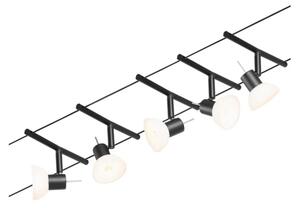 Paulmann 94450 - Set 5x GU5,3/10W Sistema completo a cavo SHEELA 230V nero