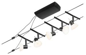 Paulmann 94450 - Set 5x GU5,3/10W Sistema completo a cavo SHEELA 230V nero