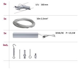 Paulmann 94108 - SET 5xLED/4,3W Faretto MAC 230V cromo opaco