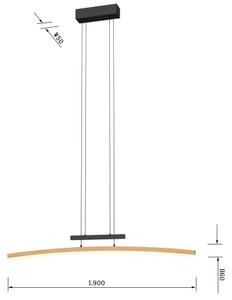 Wofi 7020-106 - Lampadario a sospensione con filo LED dimmerabile BOLOGNA LED/27W/230V