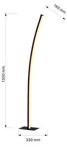 Wofi 3020-106 - Lampada da terra dimmerabile a LED BOLOGNA LED/21W/230V