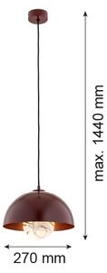 Argon 8444 - Lampadario a sospensione con filo PIAVA 1xE14/7W/230V alabastro marrone