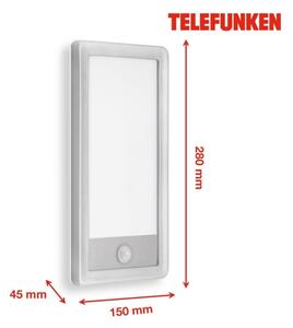 Telefunken 313904TF-LED Applique da esterno con sensore LED/16W/230V IP44