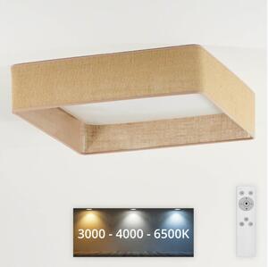 Brilagi - Lampada LED dimmerabile VELVET SQUARE LED/24W/230V + telecomando marrone