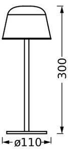 Ledvance - Lampada LED dimmerabile per esterni ricaricabile TAVOLO LED/2,5W/5V IP54 nero