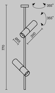 Maytoni C021CL-02W - Lampadario a sospensione con supporto rigido ELTI 2xGU10/50W/230V bianco