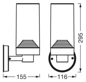 Ledvance - Applique da esterno AMBER 1xE27/20W/230V IP44