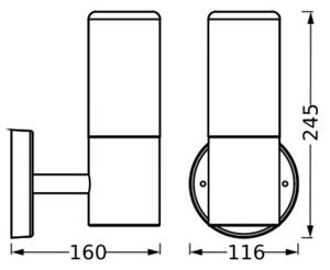 Ledvance - Applique da esterno FIGO CYLINDER 1xE27/20W/230V IP44