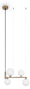 Maytoni MOD013PL-04BS1 - Lampadario a sospensione con filo RING 4xG9/25W/230V oro