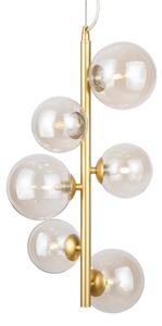 Maytoni MOD545PL-06G - Lampadario a sospensione con filo DALLAS 6xG9/28W/230V ottone