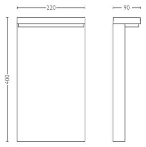 Philips - Lampada LED da esterno BUSTAN LED/3,8W/230V 40 cm IP44