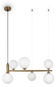 Maytoni MOD013PL-06BS1 - Lampadario a sospensione con filo RING 6xG9/25W/230V ottone