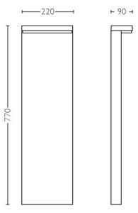 Philips - Lampada LED da esterno BUSTAN LED/3,8W/230V 77 cm IP44