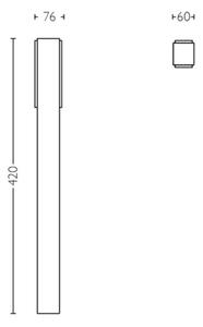 Philips - Lampada LED da esterno STRATOSPHERE LED/3,8W/230V 42 cm 2700K IP44