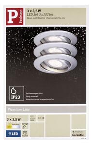 Paulmann 92516 - Set 3x LED GU10 3,5W lampade da incasso bagno 230V