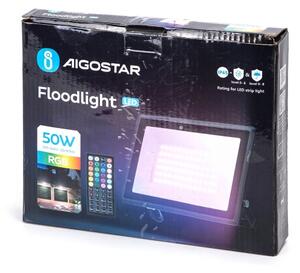 Aigostar - Proiettore LED RGBW dimmerabile 50W 230V IP65 + telecomando