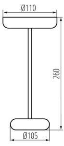 Kanlux 37312 - Lampada ricaricabile dimmerabile a LED FLUXY LED/1,7W/1800 mAh IP44 blu